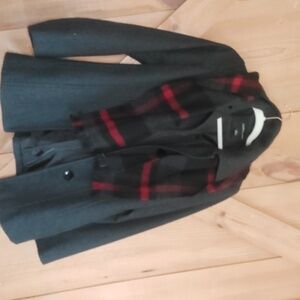 London Fog short peacoat with scarf